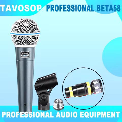 TAVOSOP BETA58 Dynamic vocal microphone beta58a microphone DJ Stage Karaoke microphone for DJ Karaok