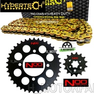 NOO LAMLUKKA BLACK SPROCKET 415 O-RING CHAIN 1 SET LC135 RXZ Y125Z ORING HEAVY DUTY RANTAI GOLD YAMA