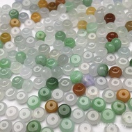 A Loose Beads Jade Spacer Beads Abacus Beads Transfer Beads Jade Natural Tricolor Jade Burmese DIY A