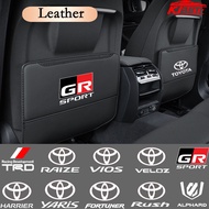 Toyota Car Leather Seat Back Kick Pad Anti Scratch Mat For Vios Raize Wigo Rush Wish Corolla Cross Veloz Yaris Ativ Revo Innova Avanza Altis Fortuner Hilux GR Sport TRD Accessories