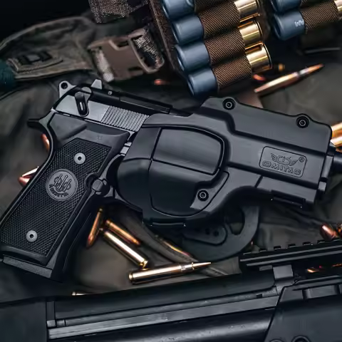 OWB Right Holster for Beretta 98FS 92FS 92 M9 Holsters Tactical Outside Waistband Open Carry Paddle 