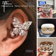 GESH Headphone Decoration Clip, Decorative Zircon Headphone Diameter Buckle, Creative Gift Removeabl