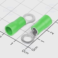 [5 Pieces]- RV5.5-5 Round Cos Head 48A Wire Size 12-10AWG Green M5 Screw