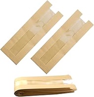 French Bread Bags 100Pcs Bakery Bags with Window Kraft Paper Loaf Packaging Bread Storage Bags Large