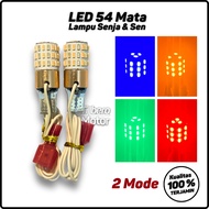 A Pair of Dajjal 2-Mode Motorcycle Turn Signal Lights 54 LED Turn Signals T10 Super Bright
