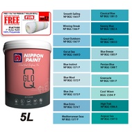 📌 (NO EXCHANGED / REVERSED) (1565-1597) 5L Nippon Paint Interior Q-Glo Delightful Greens & Blue Gree