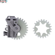 KCAUSB Chain Saw Oil Pump, Silver Metal Oil Pump Gear, Compact Easy to Install Round Oil Pump Worm G
