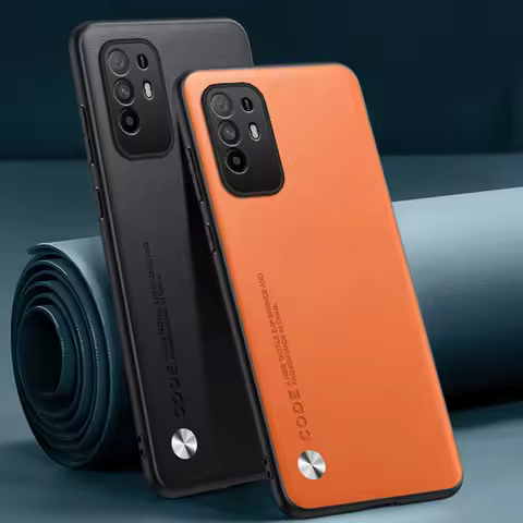 Shockproof PU Leather Case For OPPO A94 5G Protective Cover Luxury Matte Silicone Phone Case For OPP