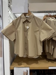 UNIQLO Japanese Womens Cotton Short Shirt/short Sleeve Shirt Casual Joker Jacket Spring And Summer N