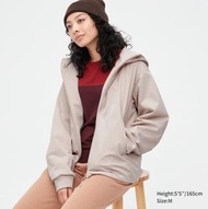 (全新吊牌還在) Uniqlo女裝 防風防潑水刷毛連帽外套(長袖) 30 NATURAL (M號) #新春跳蚤市場