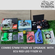 COMBO 57MM Y15ZR V2 UPGRADE WITH ECU RED LEO Y15ZR V2