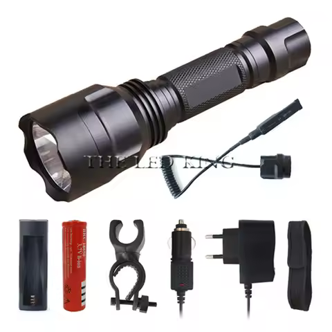 LED Rechargeable Flashlight Pocketman XML T6 L2 linterna torch 4000 lumens 18650 Battery Outdoor Cam