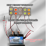 LAMPU KOLONG TRUK BLITZ PESAWAT 2 JALUR MODUL 2CHANEL +LED HPL LAMPU KOLONG WATERFROOP 12V-24V Car
