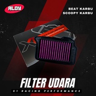 HYBRID CARBON-AIR FILTERBEAT RACING AIR FILTER CARBONBEAT - SCOOPY CARBON - SCOOPY CARBON - X1 RACIN