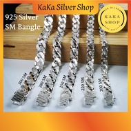 Original 925 Silver SM Bracelet Bangle For Men | Gelang Tangan SM Bangle Lelaki Perak 925 | Ready Stock