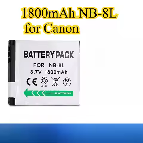 1800mAh NB-8L Battery for Canon Powershot A3100 IS A3300 IS PC1589 PC1474 PC1585 PC1475 A1590, High 