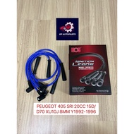 8017 - PEUGEOT 405 SRI 20CC 15D/D70 XU10J Y1992-1996 PLUG WIRE SET CAR / 7MM PLUG CABLE SILICONE BLU