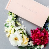 婚禮留言簿 - VELVET 21x9 - 復古風格浮雕精裝留言簿