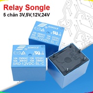 [Cheap Combo] (5 Pieces) Relay (Relay) 3V - 5V - 12V - 24V - 5 pins SongLe