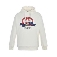 義大利奢侈時裝品牌Gucci雙G緞帶印花連帽長袖T恤 代購