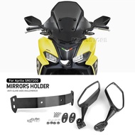 For Aprilia SR GT200 SR GT 200 srgt 200 Motorcycle Accessories Mirrors Bracket Kit Windshield Rearvi