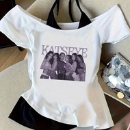 Katseye Cropped Top - Emo Gyaru Harajuku Y2K Summer Party Tee