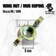 Wing Nut M6 Ear Nut/ 6mm Butterfly Nut/