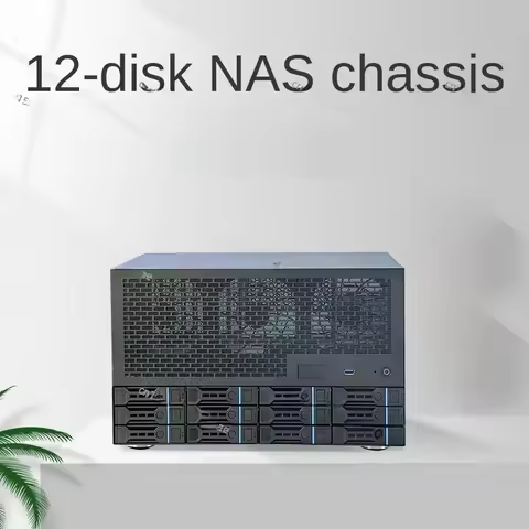 12 Bay NAS Chassis, Motherboard, ATX Power Supply, 8 Full Height Slots, Enterprise Home Qunhui AIO S