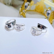 Nhẫn cho bé trai Nhẫn đính đá cho bé Bạc Ta - Bạc npj