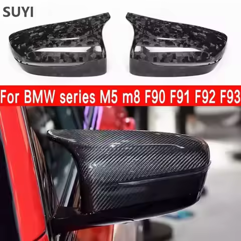 Upgrade Dry Carbon Fiber Rearview Mirror Case Cover for BMW M5 F90 M8 F90 F91 F93 Body Kit