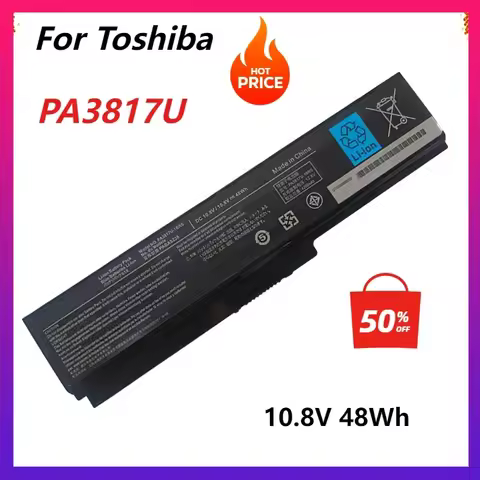 Laptop Battery Replacement for Toshiba Satellite L750 Series PA3817U-1BRS C655 C675 C675D L645 L645D