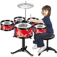 Jazz Drum Set for Kids 5 Drums / 3 Drums Kit  Percussion Musical Instrument Educational Toys for Beginners Gifts 3-5years