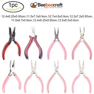 BeeBeecraft 1pc Ferronickel Wire Ring Looping Pliers Mini Precision Round Flat Nose Combination Pliers Tools for DIY Jewelry Making Pink