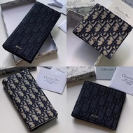 DIOR New Style dior Presbyopic Canvas Wallet Men's Suit Clip Two Fold Two Fold Long Zipper Wallet Pr