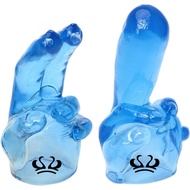 2PCS Blue Fashionable and Trendy Magic Wand Attachment, Soft TPR Head Cover, Increases Quality of Li