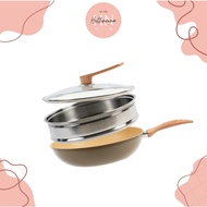 PERO - Wok Pan 30cm With Lid & Steamer