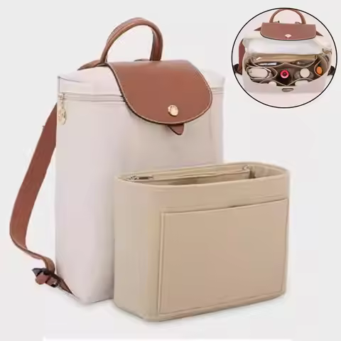 Soft Pouch Organizer Felt Insert Inner Bag Handbag Insert Purse Liner for Longchamp Le Pliage Backpa