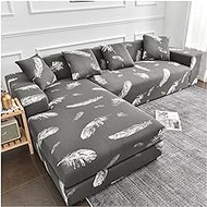 Pet Sofa Cover Sofa Cover Printed L Shape Sofa Covers For Living Room Sofa Protector Anti-dust Elastic Stretch Covers For Corner Sofa Cover (Color : Color 7, Specification : 4-Seat 235-300cm 1PC)