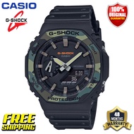 G-Shock GA2100 ของแท้ผู้ชายกีฬานาฬิกาเซ็นเซอร์คู่เคลื่อนไหวกลางแจ้งกันกระแทกกันน้ำโคลนอัตโนมัติยกไฟรับประกันสี่ปี GA-2100SU-1AER