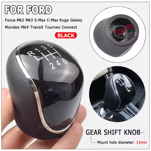 Gear Shift Knob Leather Headball OE 1798600 For Ford C-Max Focus Mk2 Mk3 Grand C-Max Galaxy Kuga Tra