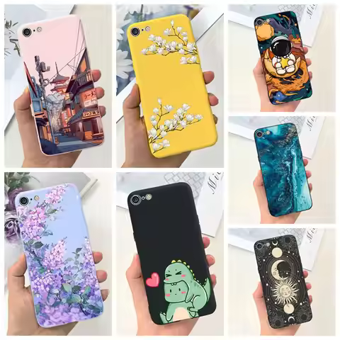 For iPhone 7 8 SE 2020 Cartoon Astronaut Case For iPhone7 8 SE2020 se2020 A2275 A2296 A2298 Soft Sil