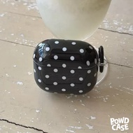POWDCASE | [READY] Black Dalmatian Polkadot Soft Case Airpods 1/2 - Pro 3