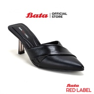 Bata บาจา Red Label รองเท้าส้นสูงแบบสวม ดีไซน์หรู สวมใส่ง่ายไม่ลื่น สูง 2 นิ้ว สำหรับผู้หญิง รุ่น GLARE สีดำ 6606375 สีเบจ 6608375