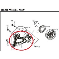 SYM GTS 200 Exhaust Bracket / Rear Fork Assy