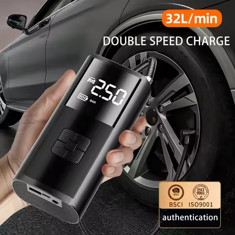 Wireless car air pump Electric air pump Automobile portable tire air pump lighting pump air pump