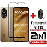Screen Protector For POCO C71 4G pocoC71 2025 Full Cover Tempered Glass Front Film Back Lens Protect