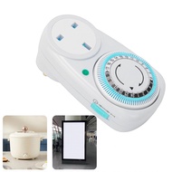 snowth Mechanical Timer Outlet 3680W 13A IP44 Rating 15 Minute Interval 24 Hour Cycle Plug in for Li