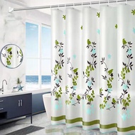 Bathroom Thickened Peva Shower Curtain Waterproof and Mildew-proof Shower Curtain Free Punching Bathroom Partition Curtain