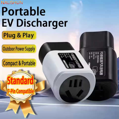 Portable EV Discharge Adapter 5000W GB/T V2L, 16A 220V Vehicle To Load Power Outlet For Camping Emer
