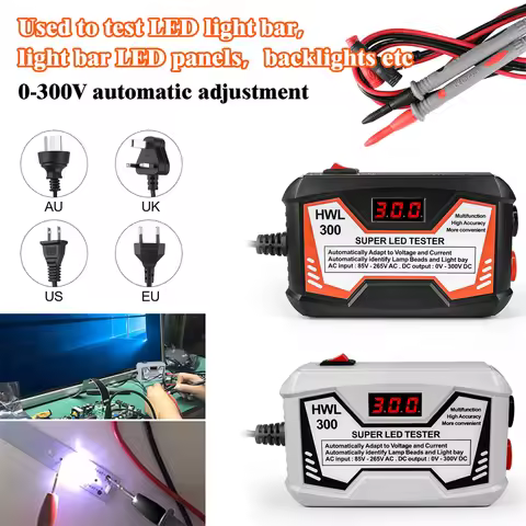 LED Tester 0-300V Output LED TV Backlight Tester Multipurpose LED Strips Beads Test Tool for Electri